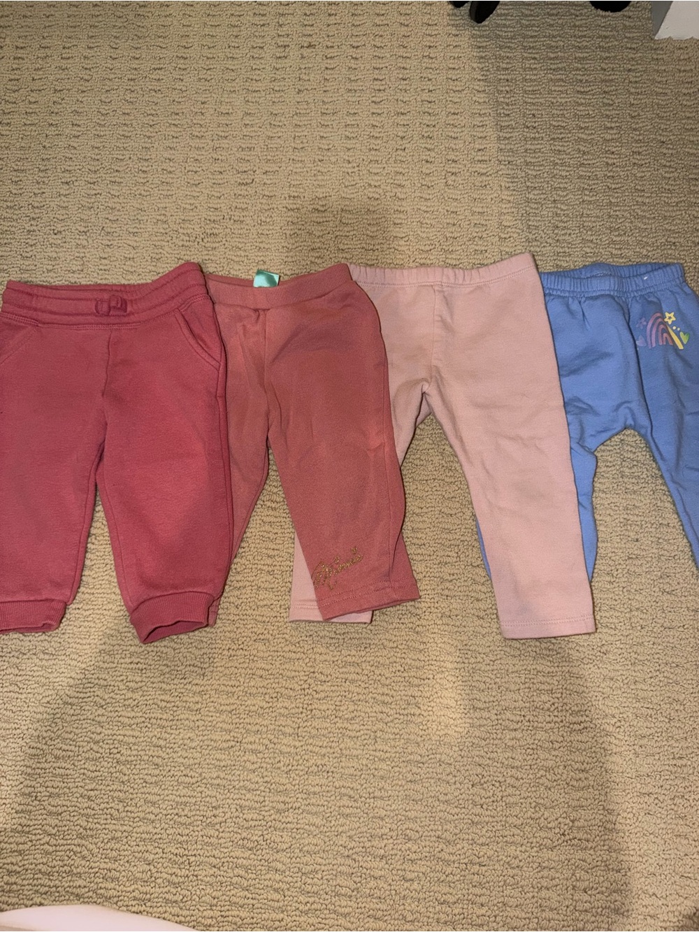 Carter's Pink, Rose and Blue Baby Leggings Set